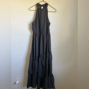 Joyfolie Womens Charcoal Mia Joy Sera maxiDress Patio Party Dress Beach Cruise S